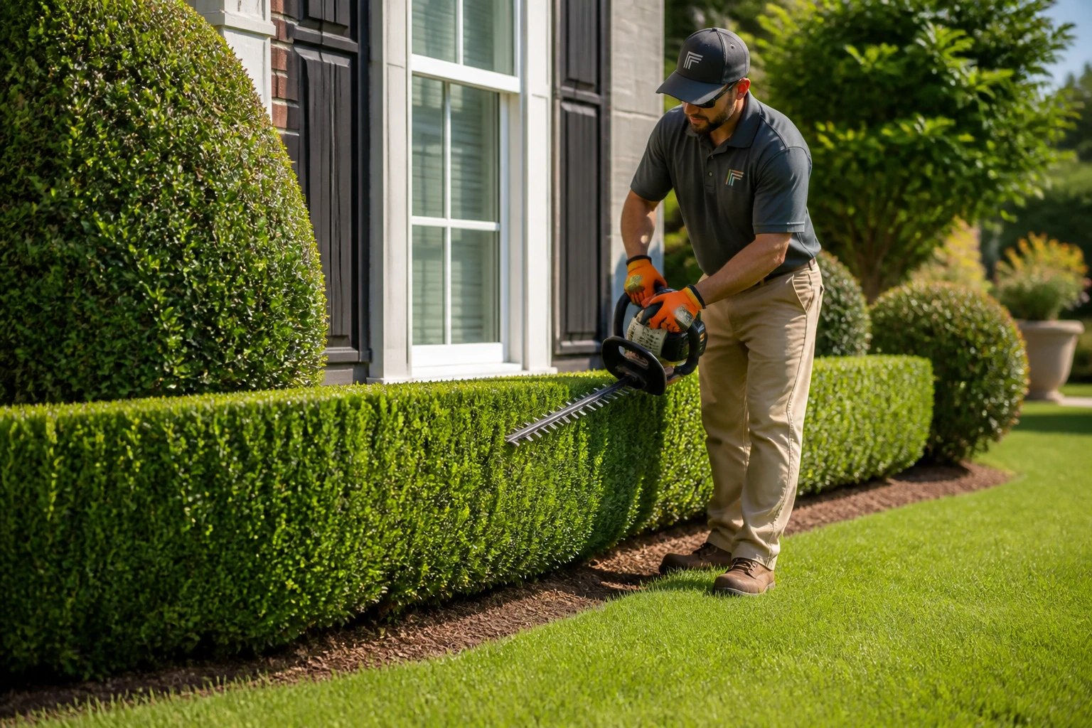 Shrub trimming and shaping by Dunn Lawn Service